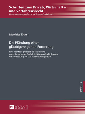 cover image of Die Pfändung einer gläubigereigenen Forderung